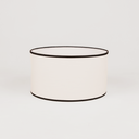 White Linen Shade – Black Binding