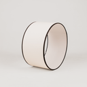 White Linen Shade – Black Binding