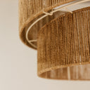 Pinda Arch Lamp with Two-Tier Jute Shade