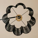 Pinda Arch Lamp with Scalloped Jute Shade – Black