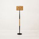 Mbele Floor Lamp with Paper Rope Shade – Black