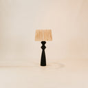 Satara Table Lamp with Raffia Shade – Black