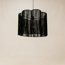 Scalopped Jute Pendant – Black