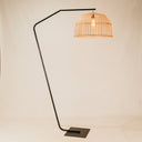 Soloman Arch Lamp with Cane Shade – Natural