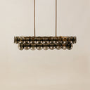 Izara Chandelier – Brass & Smoke