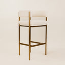 Kaya Bar Chair – White & Gold