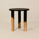 Ombré Column Large Side Table – Black & Blonde