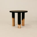 Ombré Column Medium Side Table – Black & Blonde