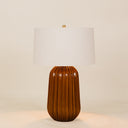 Pepino Table Lamp with Linen Shade – Rust