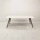 Saba Dining Table – White & Black