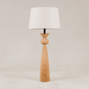 Sabie Table Lamp with Tapered Linen Shade – Blonde