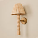 Tali Wooden Wall Light with Raffia Shade – Blonde