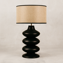 Yoruba Table Lamp with Linen Shade – Black