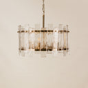 Zaria Round Chandelier – Brass & Clear