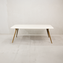 Saba Dining Table – White & Gold