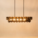 Izara Chandelier – Brass & Smoke