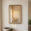 Kuru Slatted Wall Mirror – Blonde