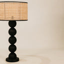 Skukuza Table Lamp with Grid Weave Shade – Black