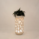 Marra Medium Illuminated Planter – White