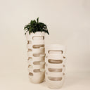 Mikeno Medium Illuminated Planter – White