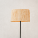 Moraad Floor Lamp with Raffia Shade – Black