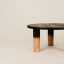 Ombré Column Coffee Table – Black & Blonde