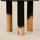 Ombré Column Large Side Table – Black & Blonde