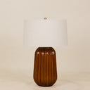 Pepino Table Lamp with Linen Shade – Rust