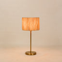 Safi Brass Table Lamp with Raffia Shade – Brass & Natural