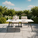 Saba Dining Table – White & Black