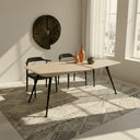 Saba Dining Table – Grey & Black