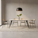 Saba Dining Table – White & Black