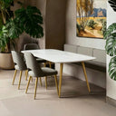 Shona Dining Table – White & Gold