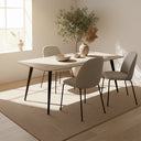 Shona Dining Table – Grey & Black