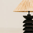 Sikona Lamp with Raffia Shade – Black