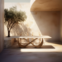 Sokoto Dining Table – Grey & Gold