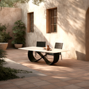 Sokoto Dining Table – White & Black