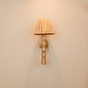 Tali Wooden Wall Light with Raffia Shade – Blonde