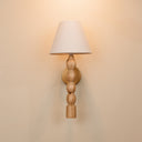 Tali Wooden Wall Light with White Shade – Blonde