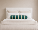 Teal Stripe Bolster 22 x 95cm