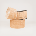 Webbing Rattan Shade – White Binding