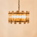 Zaria Round Chandelier – Brass & Clear
